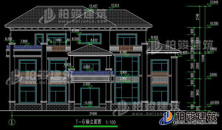 正立面图